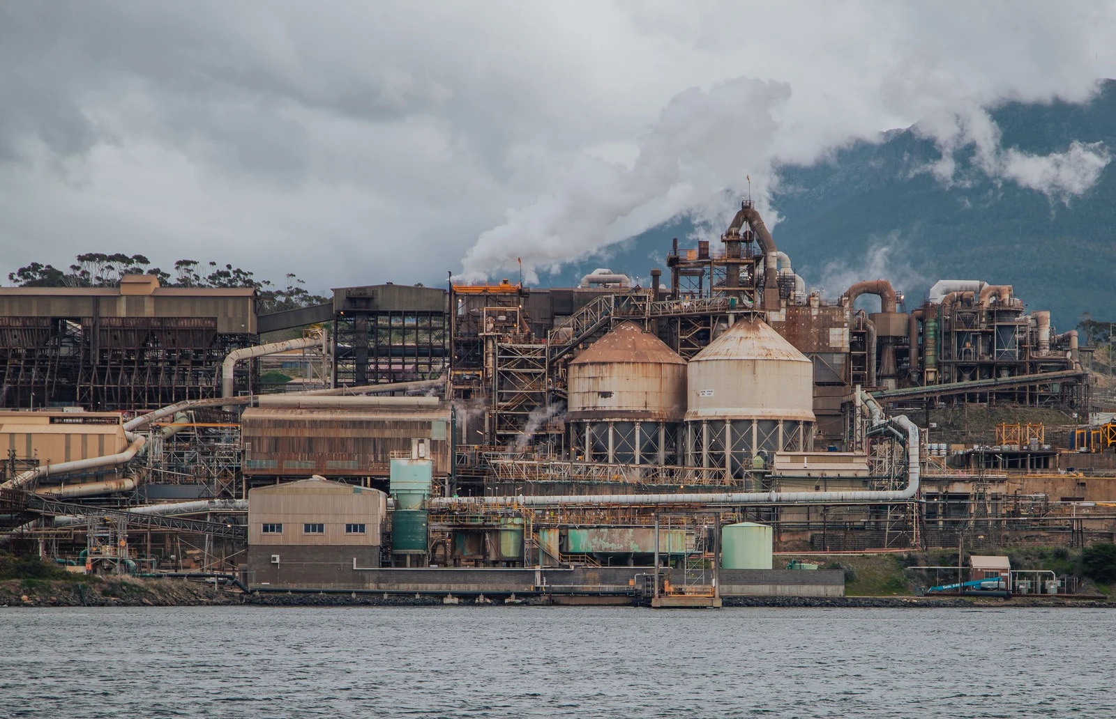Riverside industrial processing facility in Hobart, Tasmania
